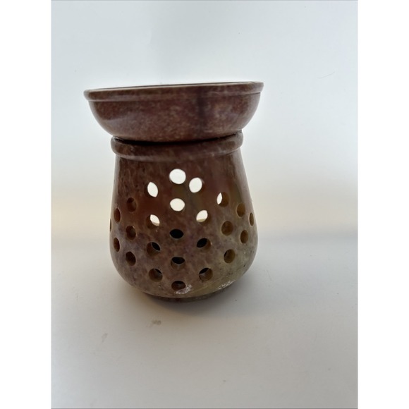 The Unbranded Brand Other - Carved‎ Soapstone Tea Light Candle Wax Tart Melter